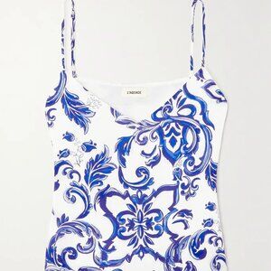 L'AGENCE Jane printed silk-satin camisole